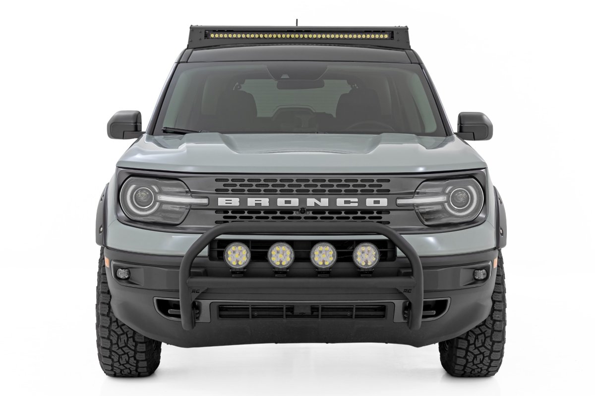 Ford Bronco Sport Nudge Bar - Front - Rough Country - Spectrum Series LED - Black - '21-'24